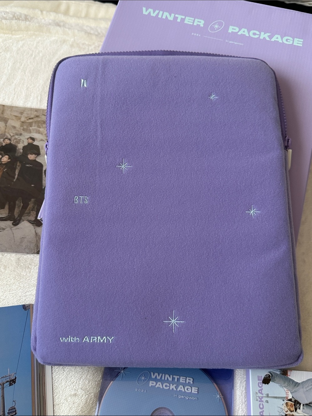 BTS 2021 Winter Package Purple Pouch with Photo Set | Taehyung | Jimin - Picture 7 of 13